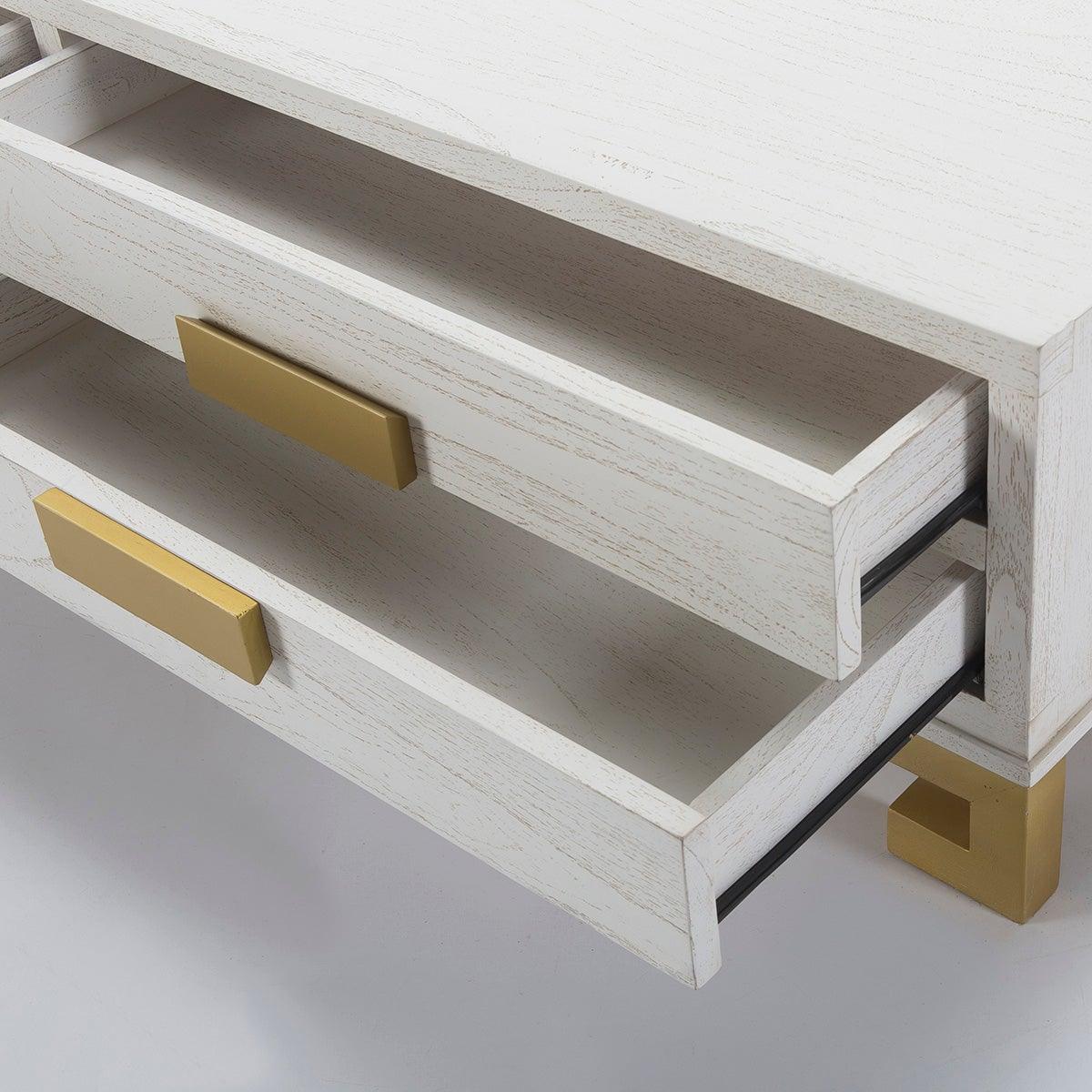 Wood TV Cabinet W/Gold Legs