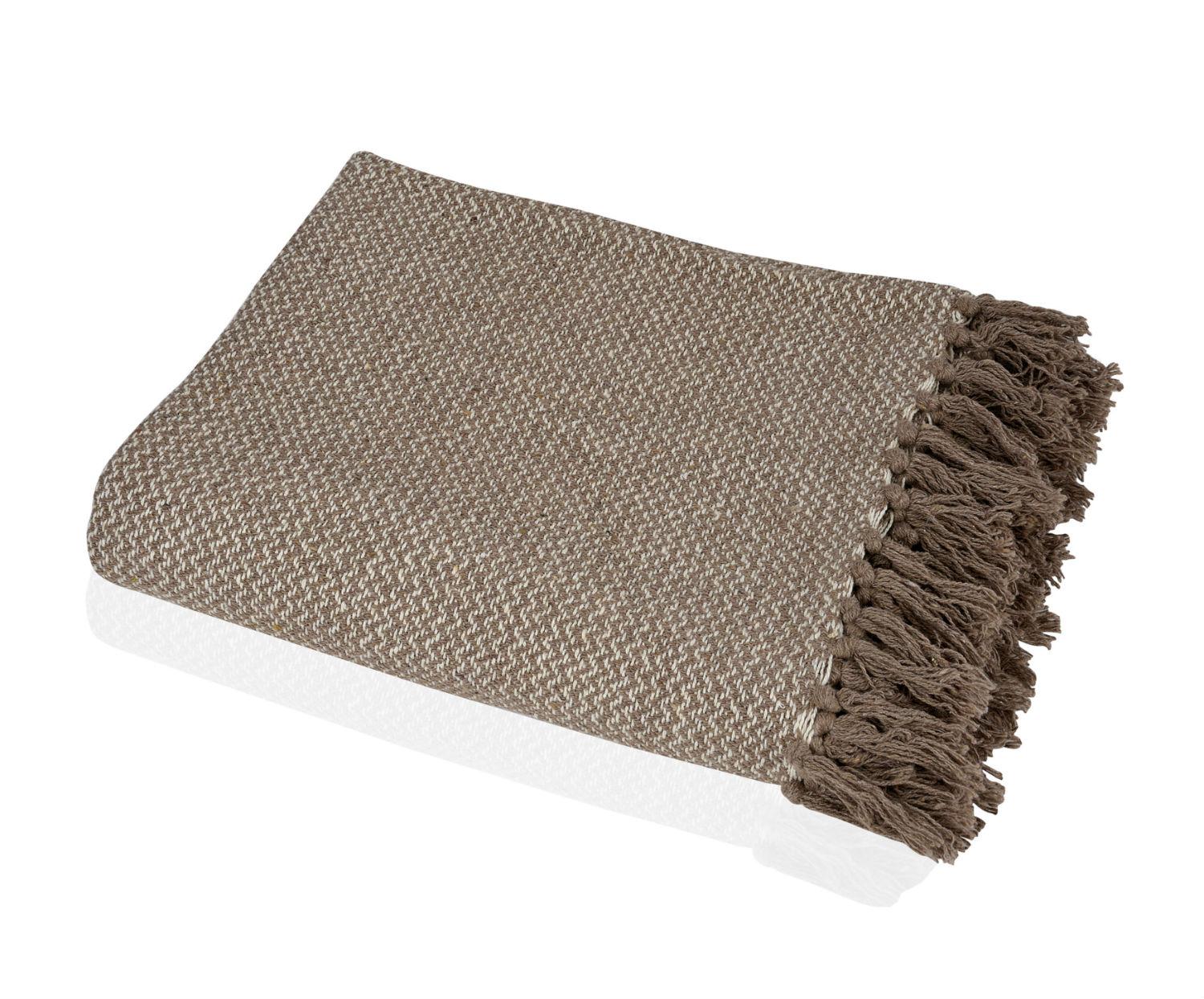 Cotton Blanket _ Beige / Brown
