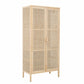 Wood Clothes Cabinet W / Jute Doors