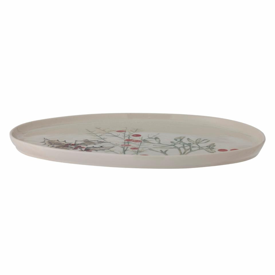 Floral Christmas Serving Plate 