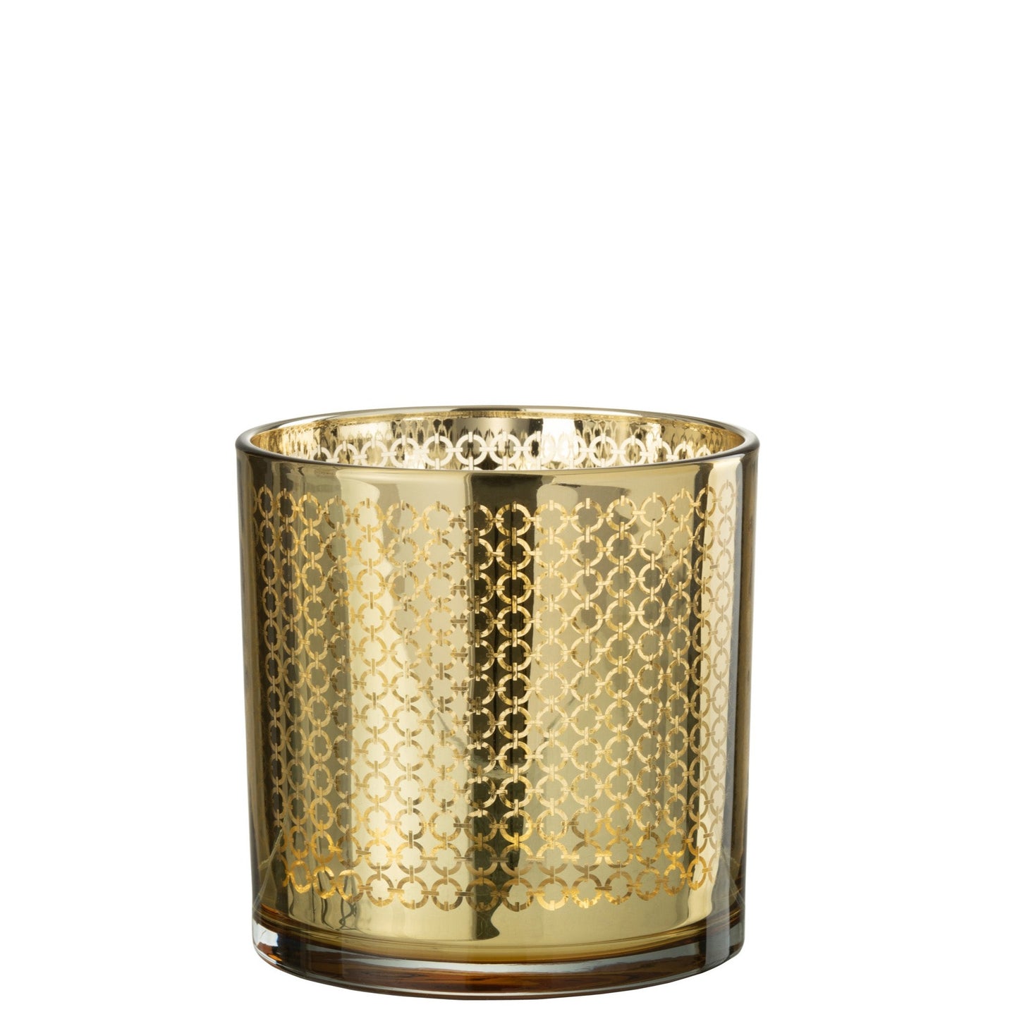 Gold Glass Candle Holder