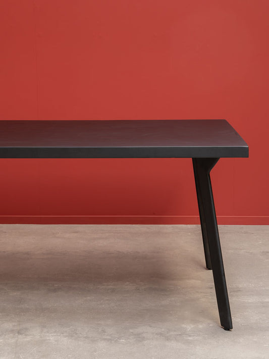 Black Wood Parquet Table