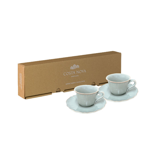 Ceramic Tea Cup & Saucer Set (x2)