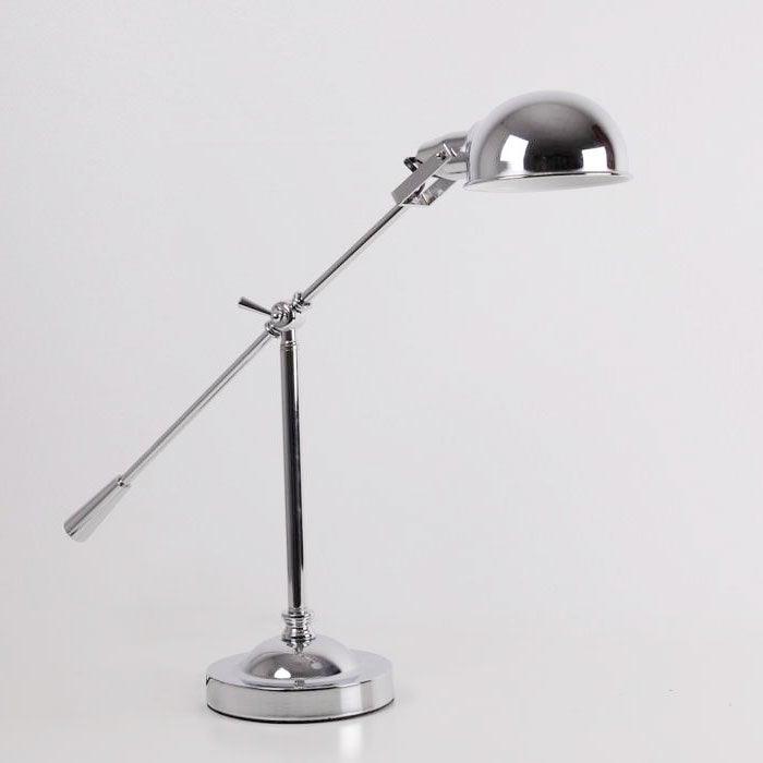 Articulated Silver Metal Table Lamp