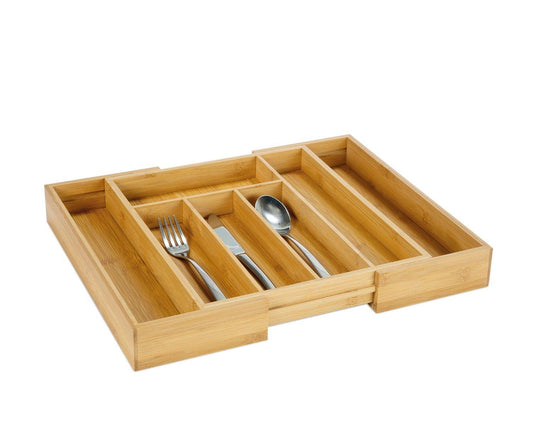 Bamboo Extensible Tray For Cutlery