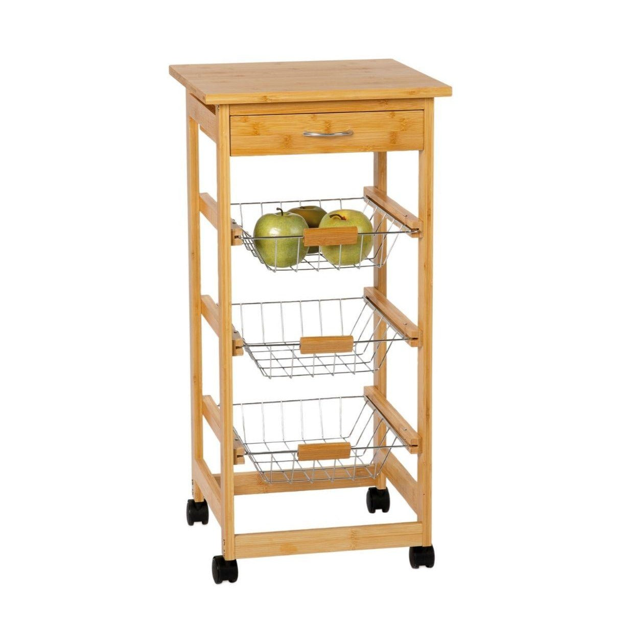 Bamboo Vegetable Trolley