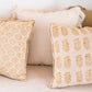 Beige Cotton Pillow W/ Filler
