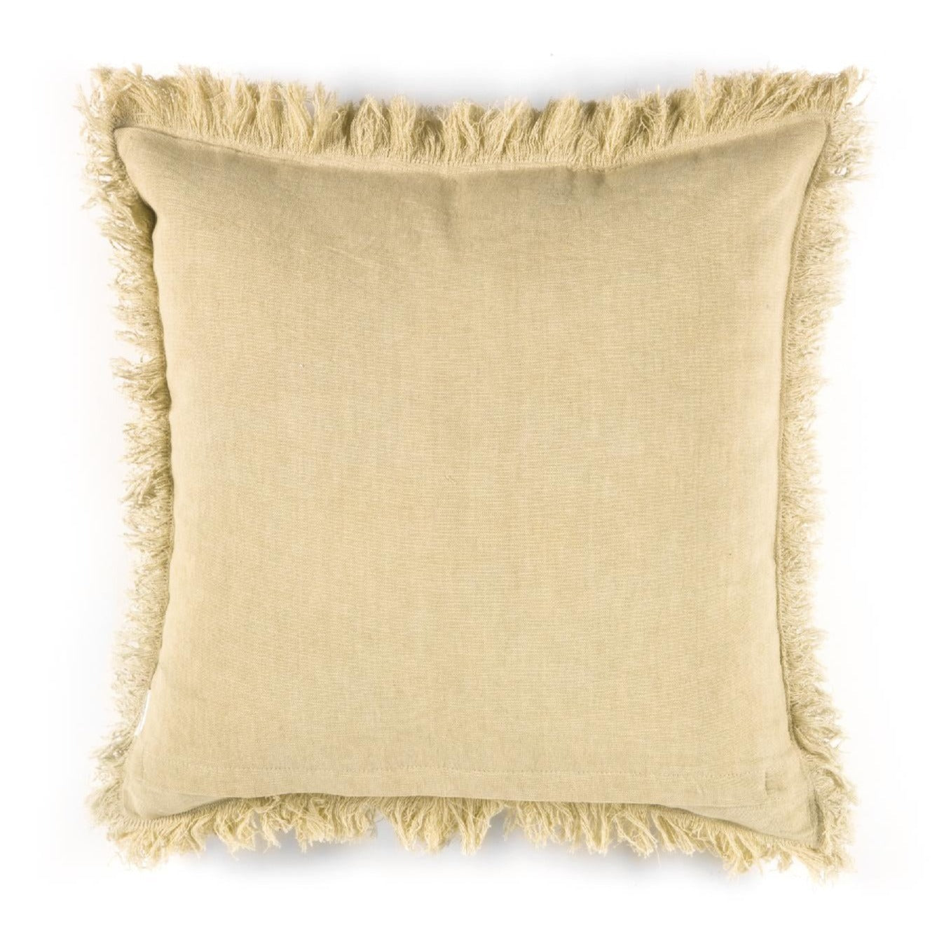 Beige Cotton Pillow W/ Filler