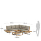 Beige Fabric Sofa W/ Coffee Table