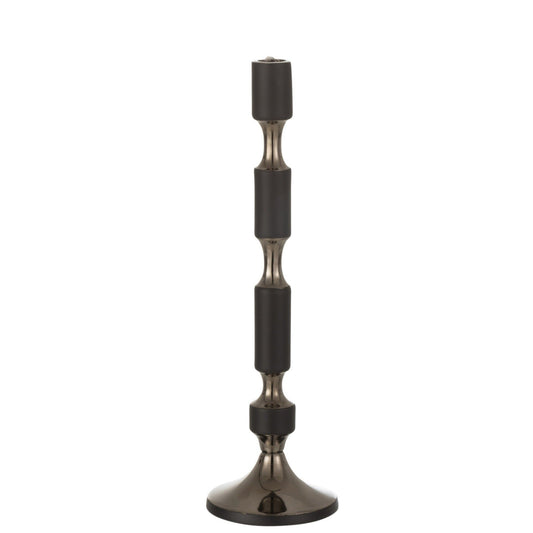 Black Aluminium Candle Holder