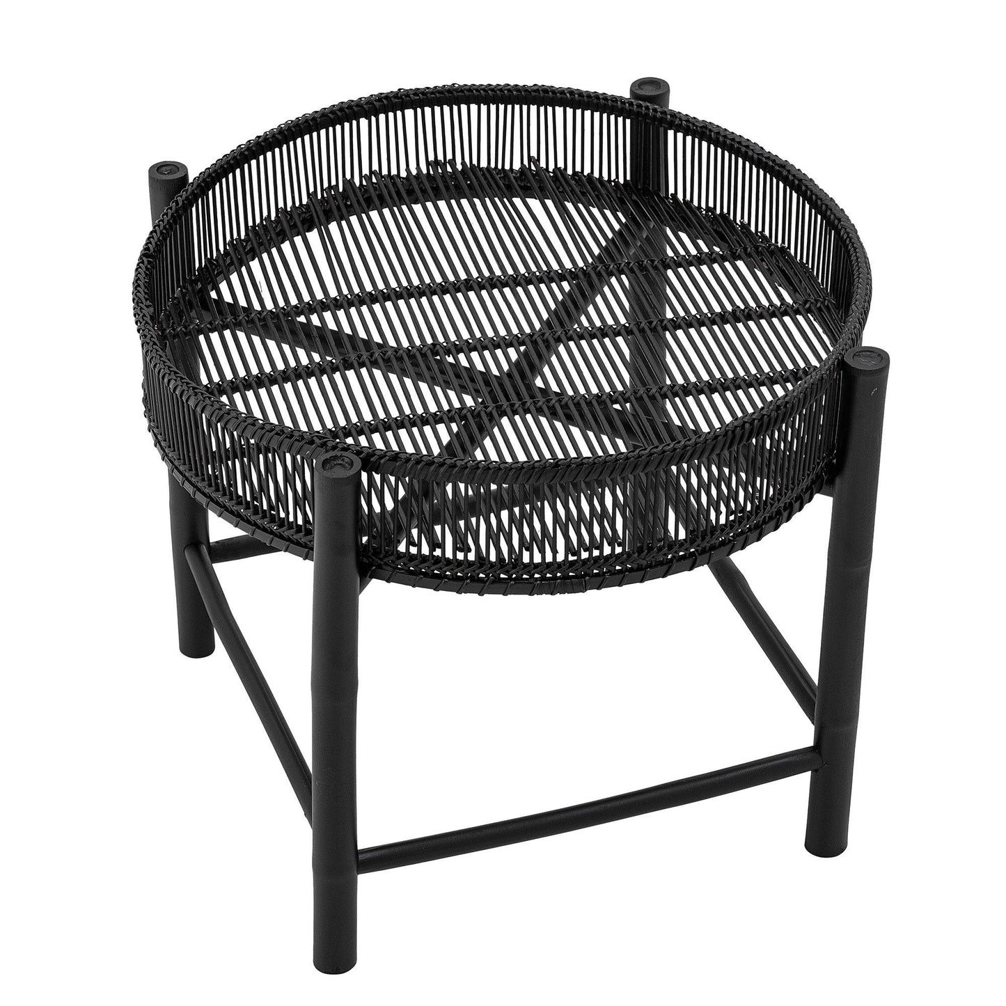 Black Bamboo Side Table