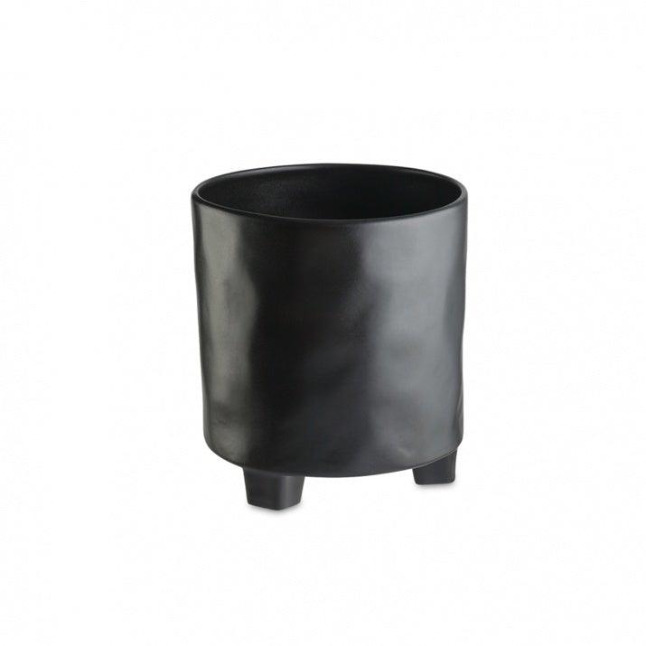 Black Ceramic Flower Pot