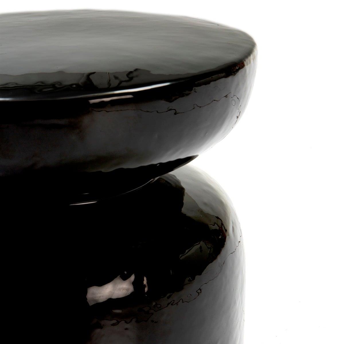 Black Ceramic Stool