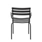 Black Iron Armrests Chair