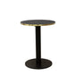 Black Iron Side Table W/Gold