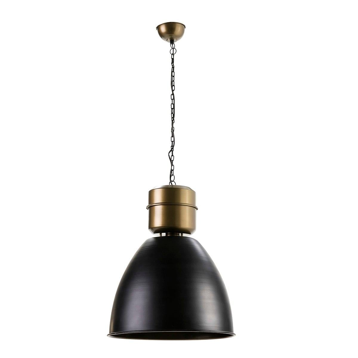 Black Metal Ceiling Lamp W/Gold