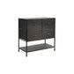 Black Metal Console W/Shelve