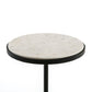 Black Metal Side Table W/Marble