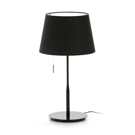 Black Metal Table Lamp W/Lampshade