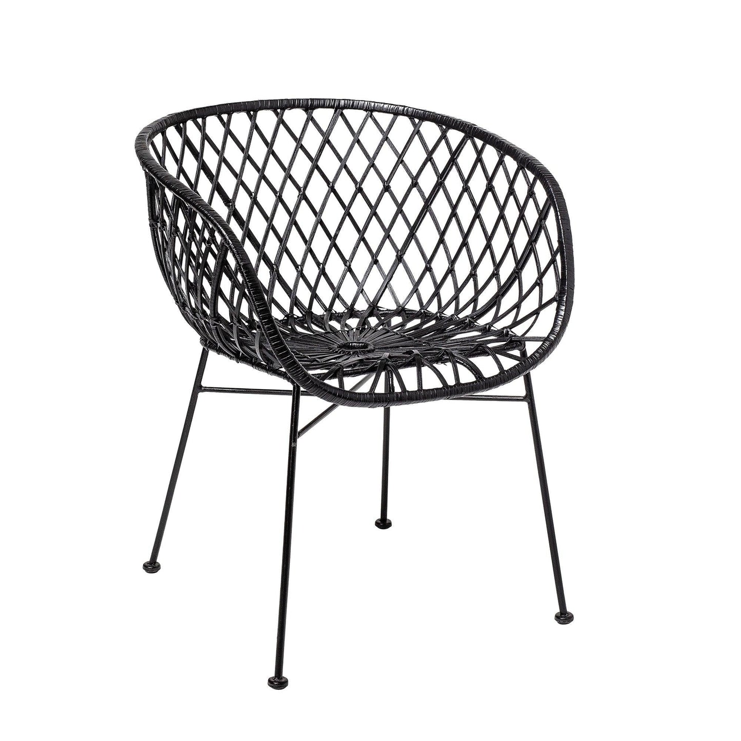 Black Rattan Chair