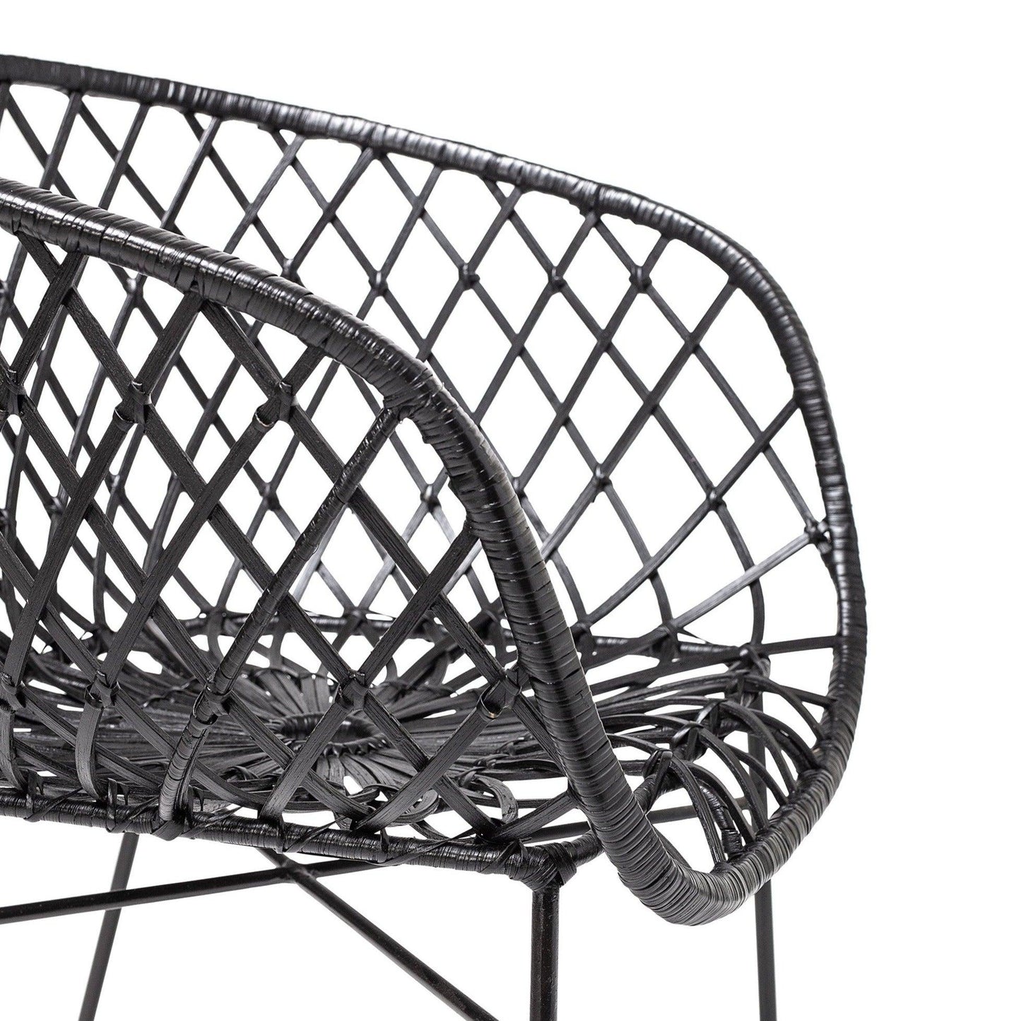 Black Rattan Chair