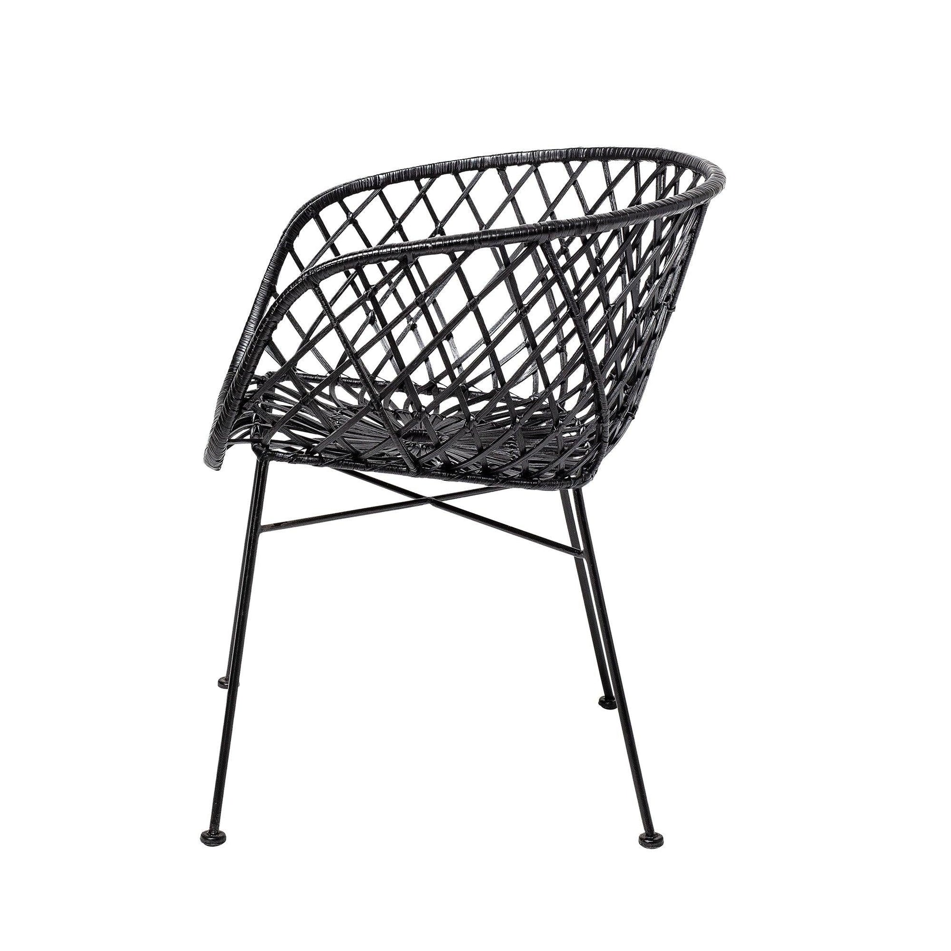 Black Rattan Chair