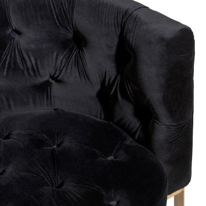 Black Velour Sofa