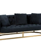 Black Velour Sofa