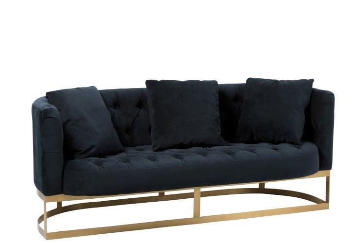 Black Velour Sofa