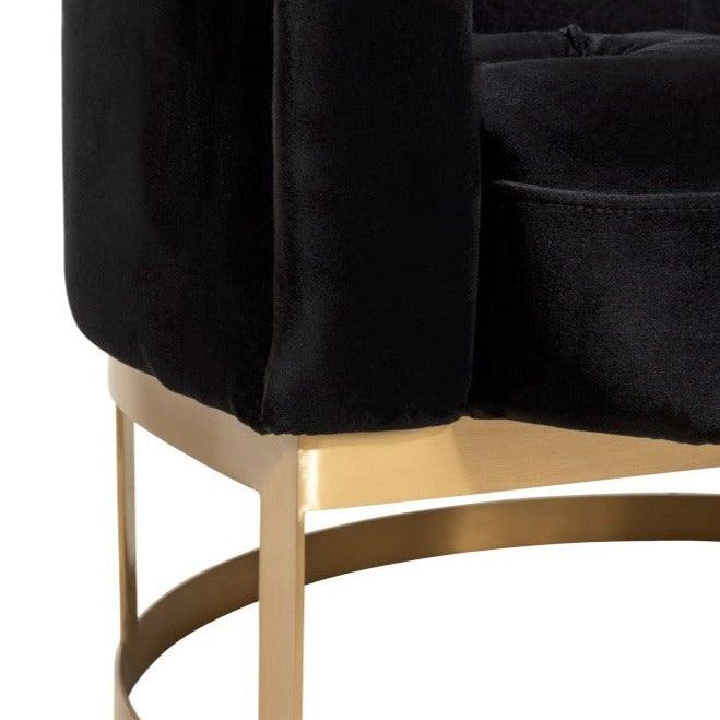 Black Velour Sofa