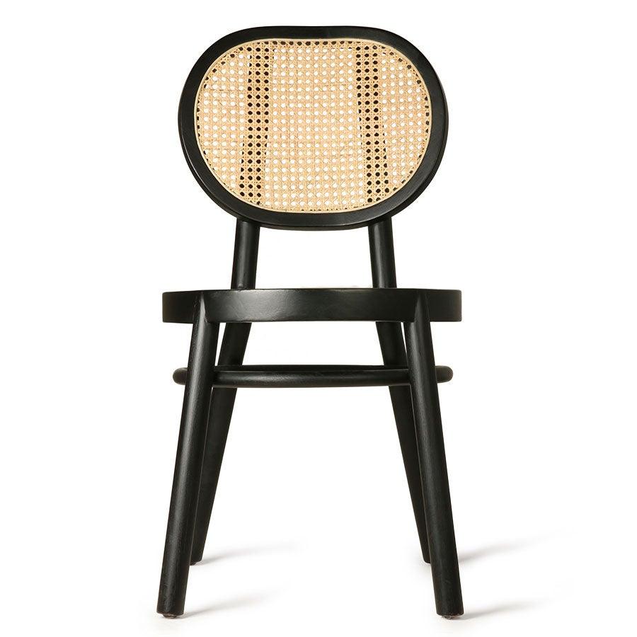 Sluiting Zin voorkant Zwarte houten stoel – Forhaus - Design & Store