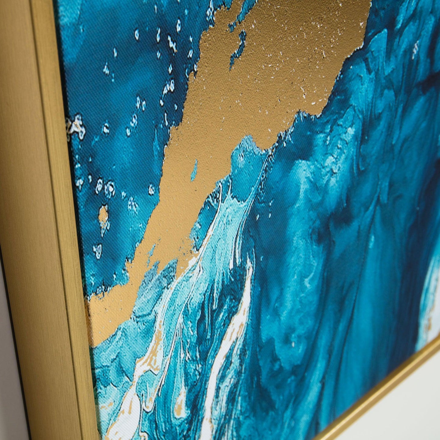 Blue Canvas W/Gold Frame