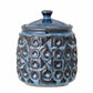 Blue Ceramic Pot W/ Lid