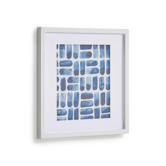 Blue Rectangles Wood Picture Frame