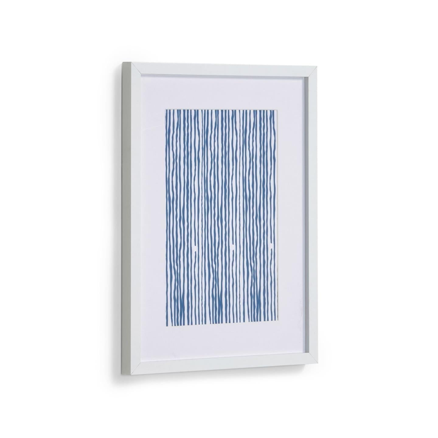 Blue Stripes Wood Picture Frame