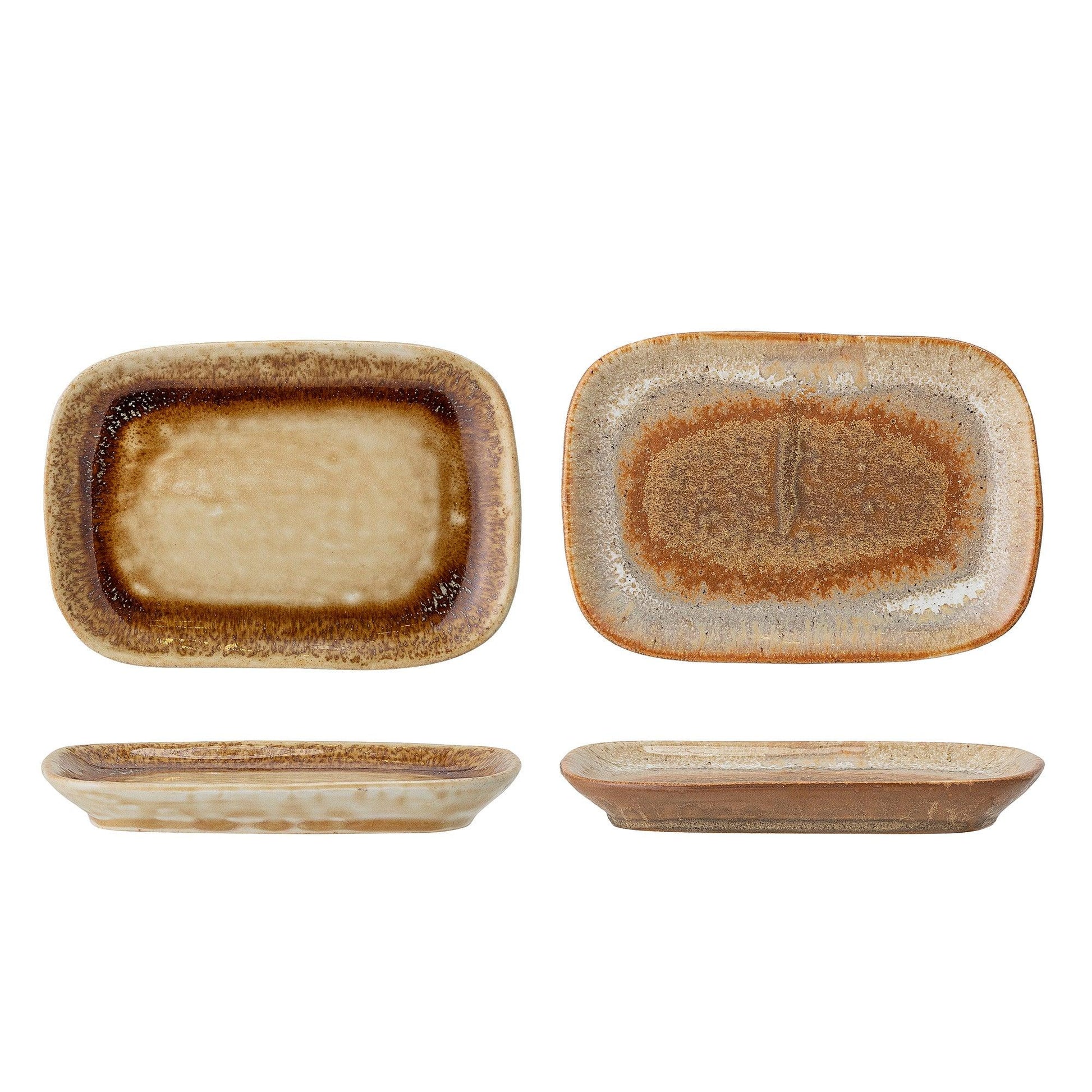 Brown Ceramic Plate Set (x2)