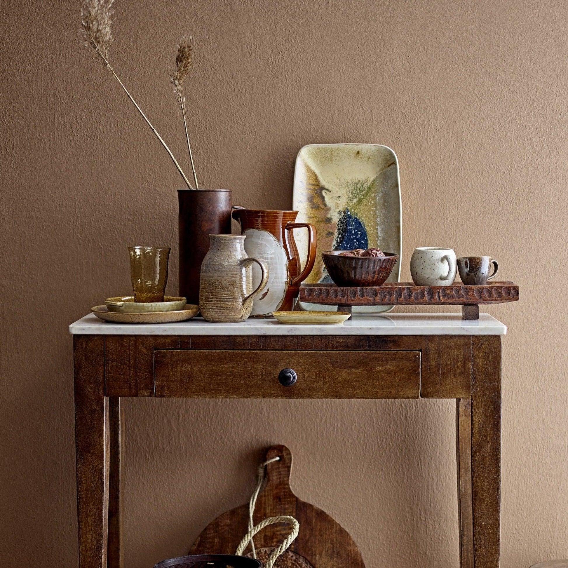 Brown Ceramic Serving Plate