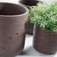 Brown Concrete Flower Pot Set (x3)