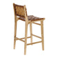 Brown Leather Barstool