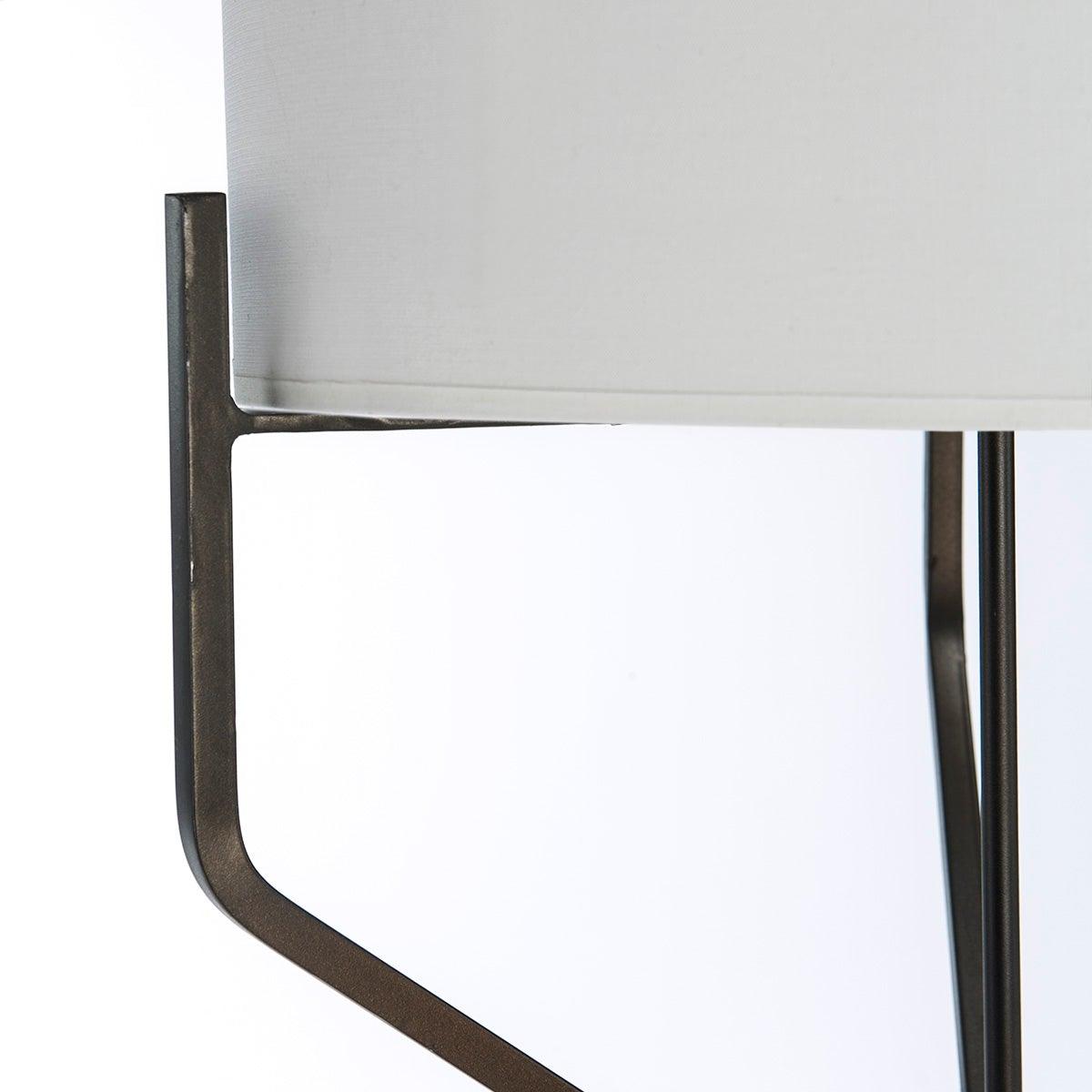 Brown Metal Floor Lamp W/Lampshade