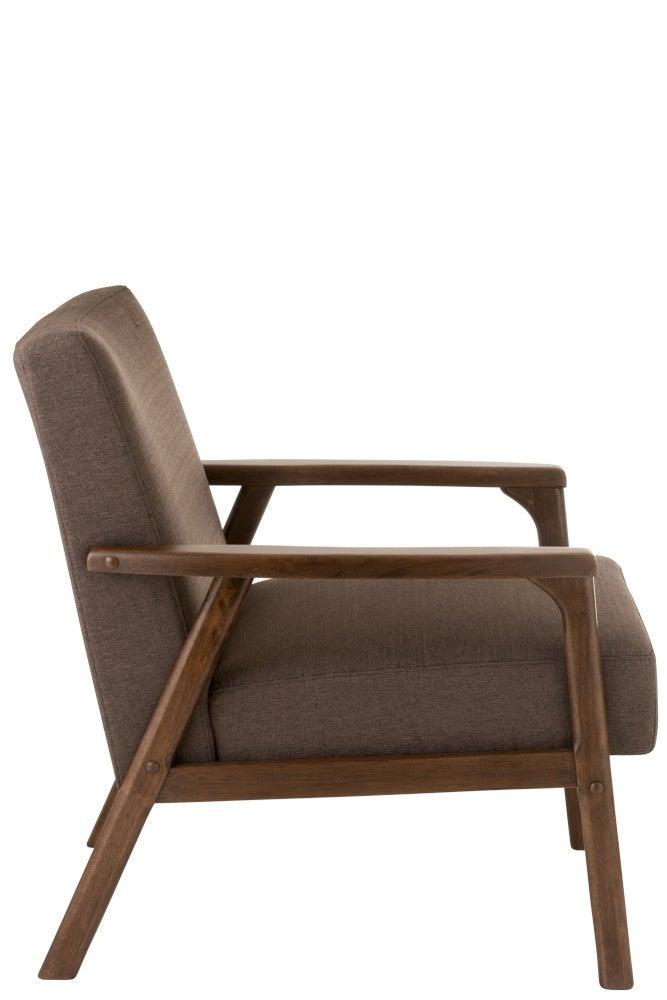 Intrekking Opsommen Plateau Bruine houten fauteuil – Forhaus - Design & Store