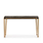 Brown Wood Console W/Metal