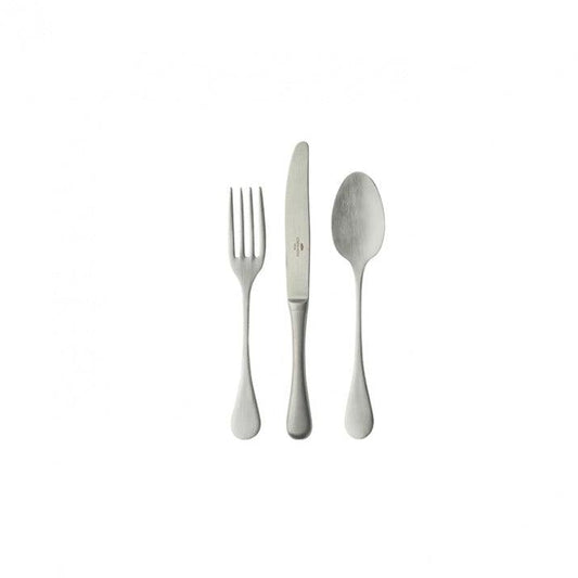 Brushed Stainless Iron Dessert Cutlery Set (x18)