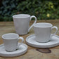 Ceramic Coffee Cup & Saucer Set (x6)