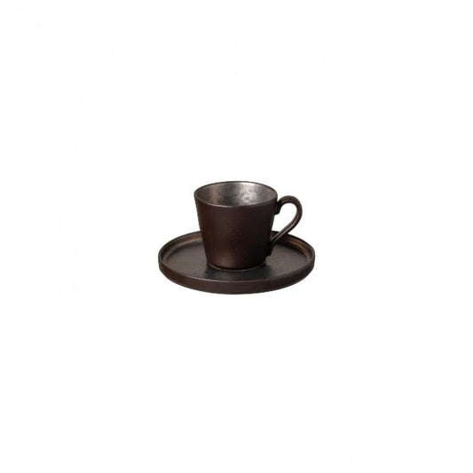 Ceramic Coffee Cup & Saucer Set (x6)