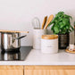 Ceramic Pot W/ kitchen Utensils