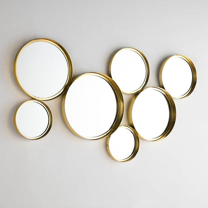 Circles Gold Metal Mirror