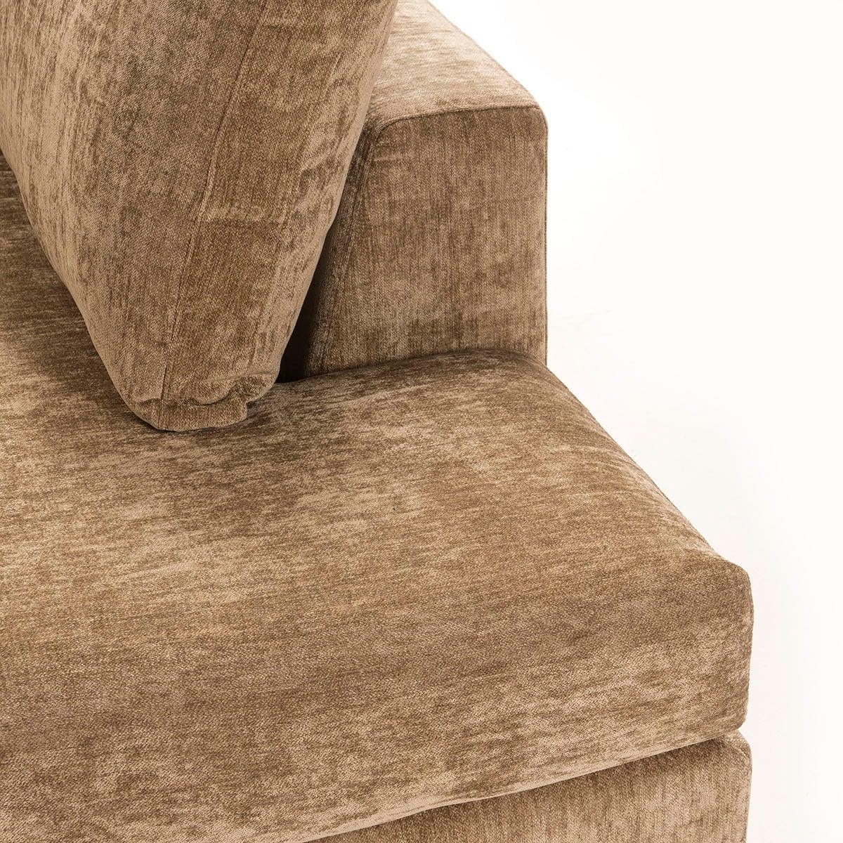 Fabric Sofa W/Chaise Long