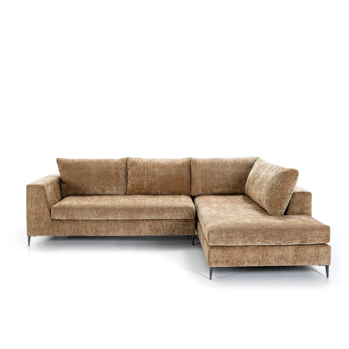 Fabric Sofa W/Chaise Long
