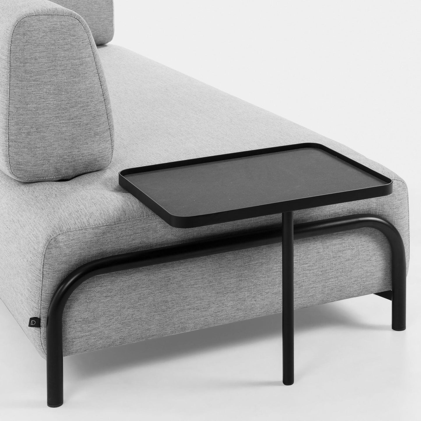 Fabric Sofa W/ Leg Tray